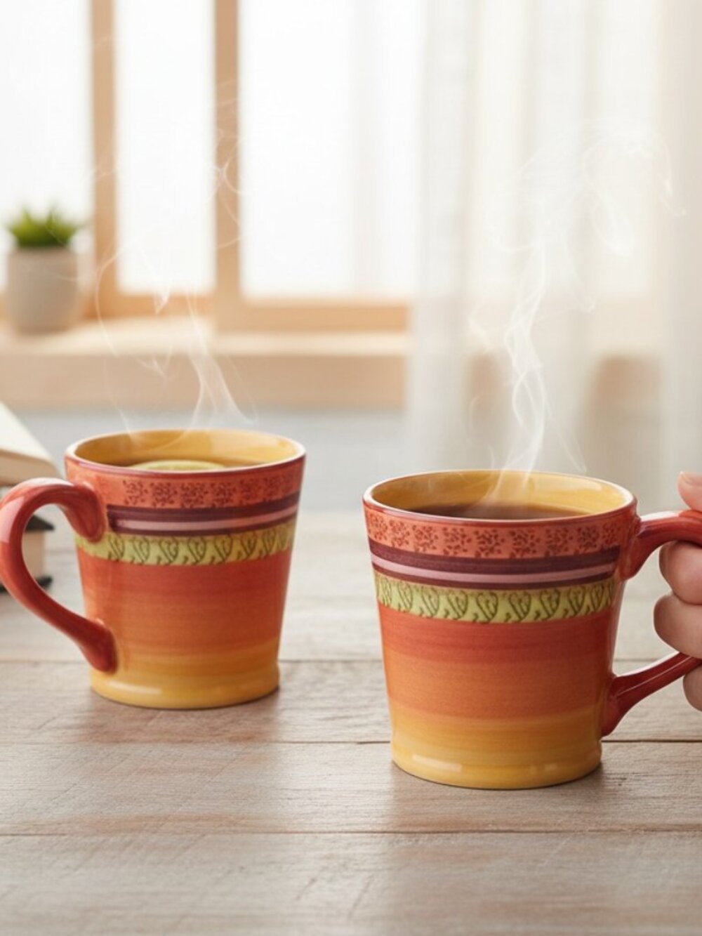 2  Kashmir Ambiance Ceramic Mugs